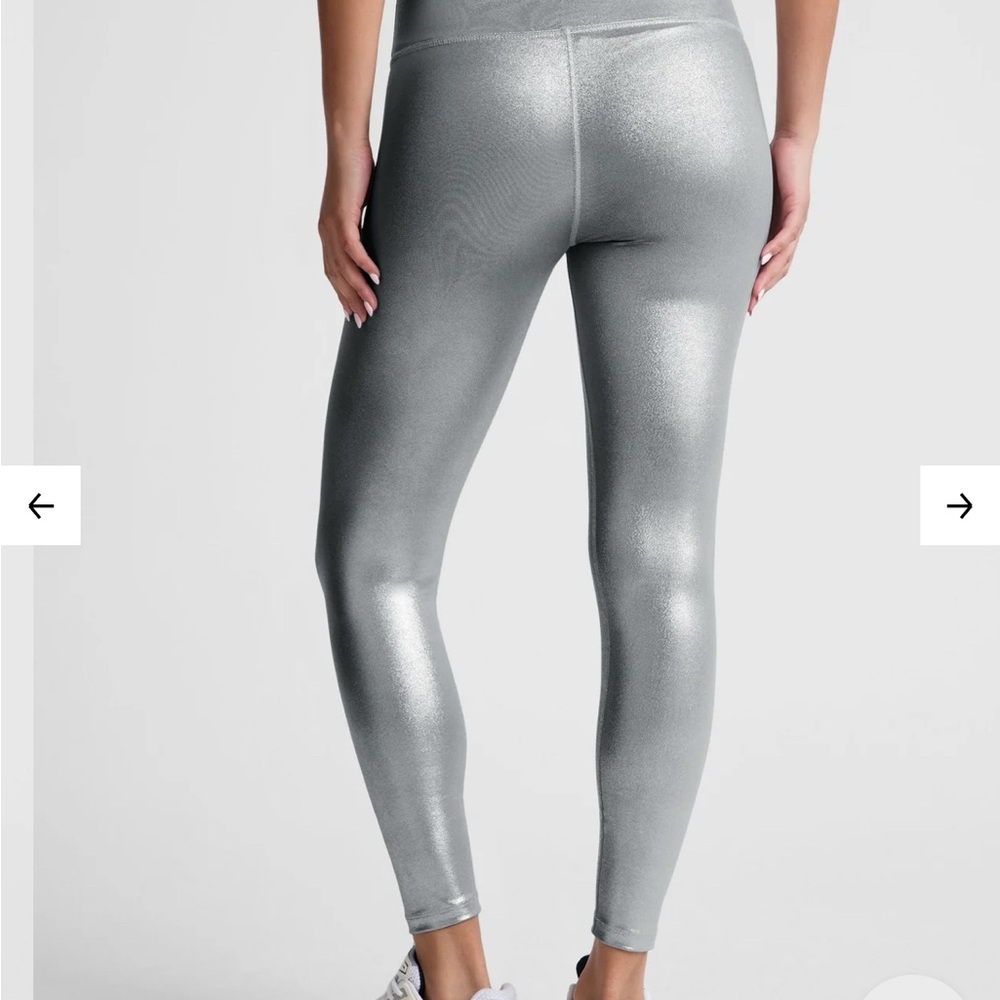 Beyond Yoga Metallic Silver Leggings - Picture 4 of 11